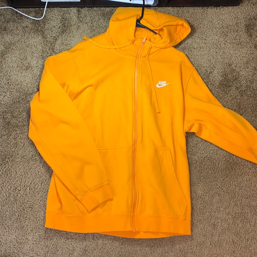 Orange Nike Zip-Up Hoodie
